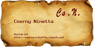 Cserny Ninetta névjegykártya